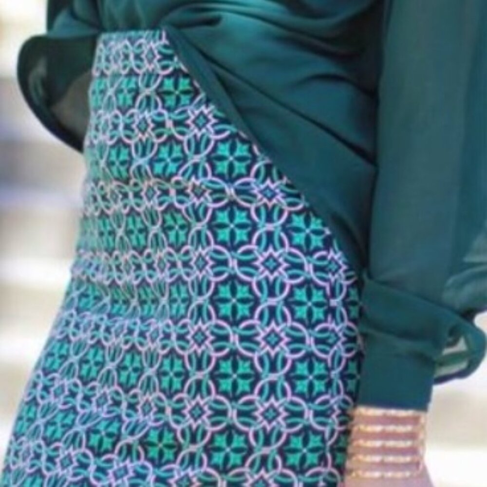 J. Crew • No. 2 Pencil Skirt in Lattice Medallion